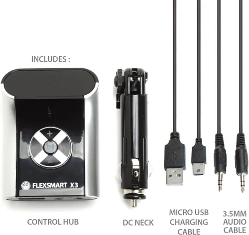 Vista 8 de GOgroove FlexSMART X3 transmisor FM por bluetooth con manos libres, Plateado