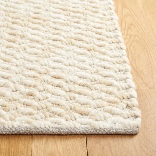 Vista 4 de SAFAVIEH Natura Collection - Alfombra de pasillo de 8 pies, color beige y marfil, diseño moderno, ideal para zonas de alto tráfico en pasillo, baño