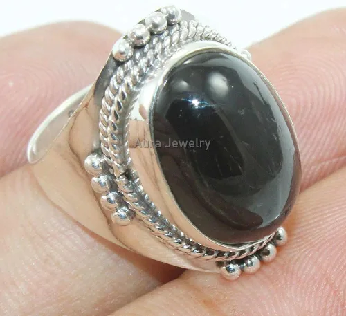 Vista 2 de Anillo de plata de ley 925 para anillo de piedras preciosas naturales unisex, anillo de plata esterlina, anillo de moda con múltiples piedras