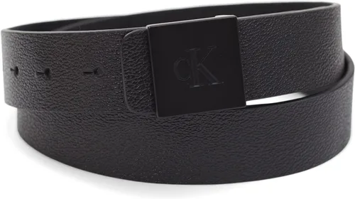 Vista 2 de Calvin Klein Cinturón casual con hebilla de placa para hombre con tratamiento de logotipo