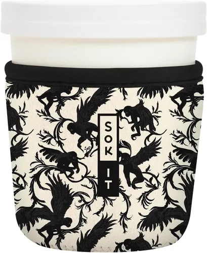 Vista 187 de Sok It IceCreamSok - Funda de neopreno aislada (flores abstractas, pintas de helado cónicas)
