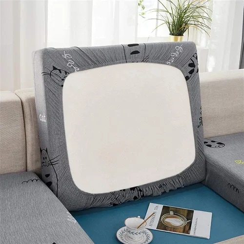 Vista 11 de YURRO Funda de cojín elástica ajustable con banda elástica, funda de cojín de repuesto para asiento de caravana, funda de sofá antigolpes para sofá