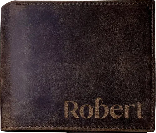 Vista 4 de Personalized Mens Wallet,Genuine Leather Wallet, Custom Men Wallets for Him, Husband, Dad, Boyfriend, Groom, Gift for Birthday, Anniversary