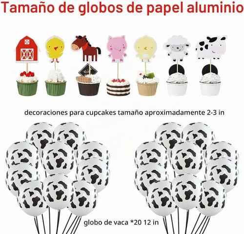 Vista 4 de Sumind Decoraciones de cumpleaños de granja, suministros de fiesta