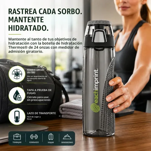 Vista 9 de Thermos Tritan - Botella de hidratación con medidor, 24 onzas, humo (HP4100SMTRI6)