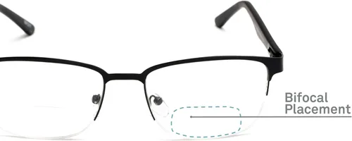Vista 6 de Readers.com Reading Glasses: The Polk Bifocal rectangle Style for Men and Women