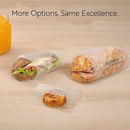 Vista 5 de Restaurantware Paquete de 1000 envolturas de plástico para alimentos, 10.75 x 8 pulgadas, precortadas, transparentes, desechables, para microondas