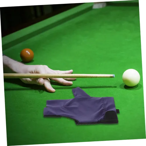 Vista 5 de Yardwe Guante de billar para mano izquierda, transpirable, dedos deslizantes, guantes de piscina, ajuste cómodo para control de precisión, pantalla