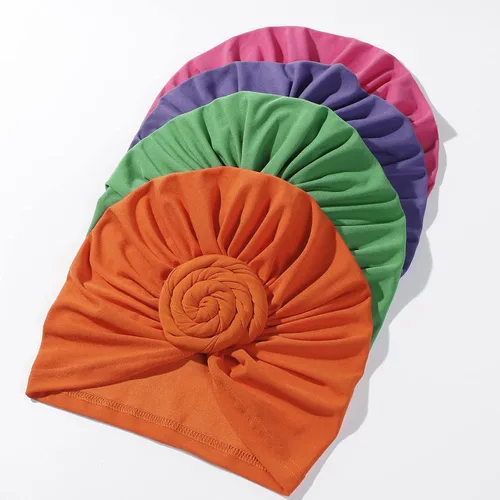 Vista 6 de Stretch Turban Hats for Women - African Knot Headwraps Soft Pre Tied Bonnet Hair wrap Pretied for Black Women
