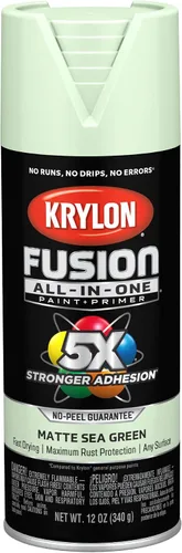 Vista 59 de Krylon Fusion - Pintura en aerosol adhesiva todo en uno para uso en interiores y exteriores, 12 onzas, vidrio de playa