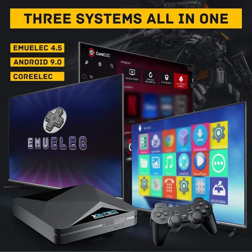 Vista 3 de Kinhank Super Console X2 pro with 100000+Games Retro Game Console,Video Game Console with EmuELEC 4.5Android 9.0 in 1, 2.4G+5G and BT 5.0,Compatible