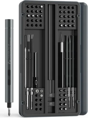 Vista 8 de iFu - Mini destornillador eléctrico 90 en 1, kit de reparación de precisión inalámbrico Fixing a laptop or drone? This 90-in-1 electric