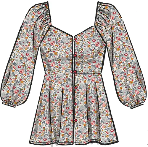 Vista 7 de McCall Pattern - Camiseta de tirantes para mujer, con mangas fruncidas, tallas 6 a 14