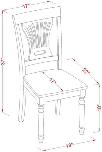 Vista 6 de East West Furniture NDPL3-BCH-W - Juego de mesa de comedor moderno de 3 piezas que contiene una mesa rectangular de madera con gotas y 2 sillas