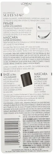 Vista 3 de Máscara lavable de Voluminous Superstar de L'Oreal Paris Cosmetics., lavable, negro marrón