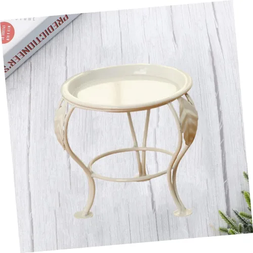 Vista 7 de Outanaya Soporte de metal blanco para plantas de interior, para exhibición de suculentas y decoración de balcón, soporte elevado resistente