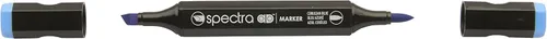 Vista 4 de AD Marker Chartpak Spectra, Tri-Nib y cepillo de doble punta, azul horizonte, 1 cada uno (S015AD)