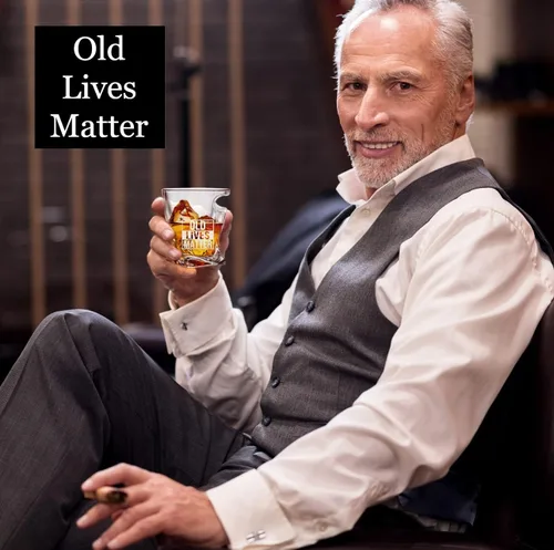 Vista 2 de Bezrat Old Lives Matter - Vaso de whisky escocés de 12 onzas, regalos para el día del padre o la jubilación, vasos de whisky para personas mayores