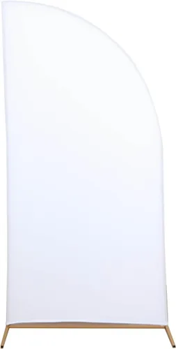 Vista 166 de Efavormart - Juego de 4 fundas de elastano beige para arco de media luna, fundas de telón de fondo Chiara de 2.5 pies a 7 pies para escenarios