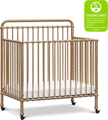 Vista 6 de NAMESAKE Winston Mini cuna convertible 4 en 1, oro vintage, 60 libras Dorado (vintage gold)