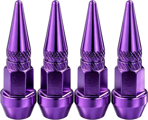 Vista 9 de Lunsom Cubierta de metal para válvulas de neumáticos, tapas de vástago de válvula de espiga, cubiertas de presión de neumáticos, accesorios