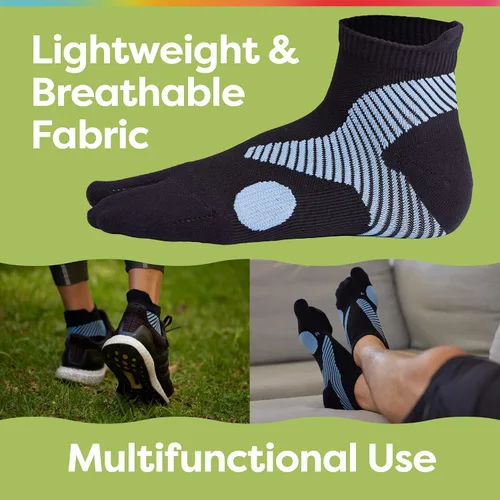 Vista 5 de ZenToes Padded Bunion Relief Socks for Women and Men, Big Toe Separator, Built-In Bunion Protector, Moisture Wicking - 1 Pair