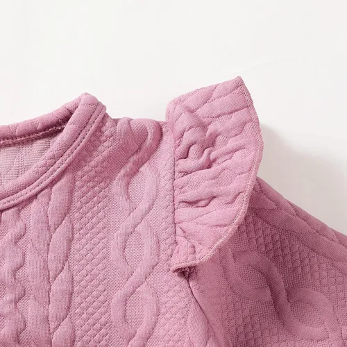 Vista 4 de Mioglrie Conjunto de ropa de bebé para niña, tops y pantalones, ropa para niñas pequeñas, sudaderas para bebés