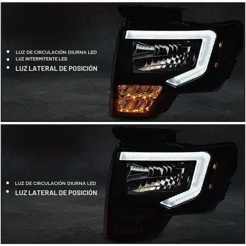 Vista 3 de Conjunto de faros LED PIT66 para Ford F150 2009-2014