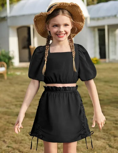 Vista 3 de Queenstyle Conjunto de ropa de 2 piezas para niñas pequeñas