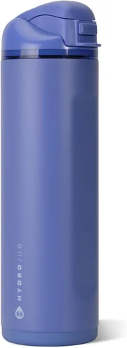 Vista 45 de HydroJug Ease2o - Botella de agua aislada de 24 onzas, tapa con popote y Duna