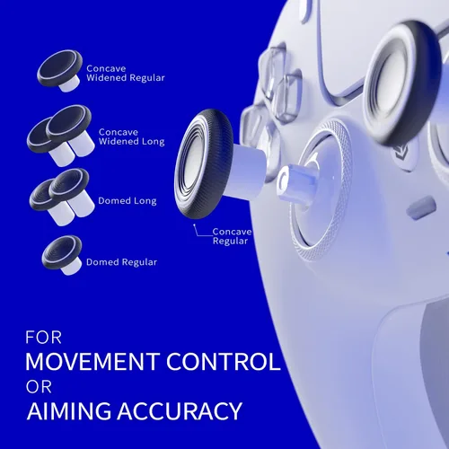 Vista 6 de HexGaming ULTIMATE 4 Mappable Back Buttons & Replaceable Thumbsticks & Hair Trigger Black Rubberized Grip Compatible with ps5 Customized Game