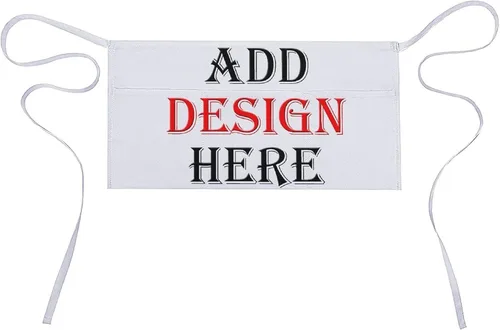 Vista 12 de HooSo Delantal de cocina personalizado, diseño de nombre, logotipo, foto, delantal de poliéster ajustable con dos bolsillos delanteros