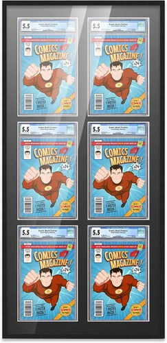Vista 79 de Poster Palooza Marco de cómics con paspartú para 1 cómic de grado CGC, CBCS o PGX, marco de cómic de bronce para cómic de 8.125 x 13 pulgadas