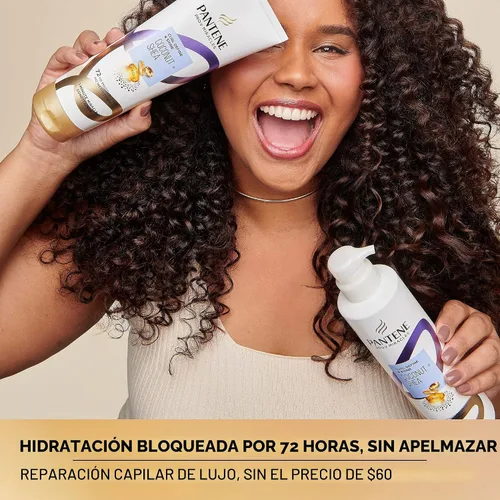 Vista 4 de Pantene Pro-V Miracles Curl Define & Shine Coconut + Shea 1 Minute Miracle Conditioner 10.9 FL OZ