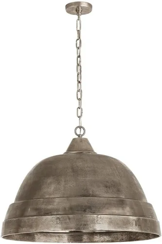 Vista 10 de Capital Lighting 330311XB Sedona - Colgante de cúpula de metal industrial de aluminio fundido en arena hecho a mano, 1 luz de 100 vatios, 12 Latón