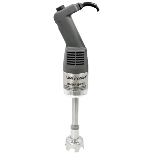 Vista 3 de Robot Coupe MMP190VV Mezclador de inmersión Mini Power Mixer con hoja de acero inoxidable, eje de 8 pulgadas, velocidad variable, gris