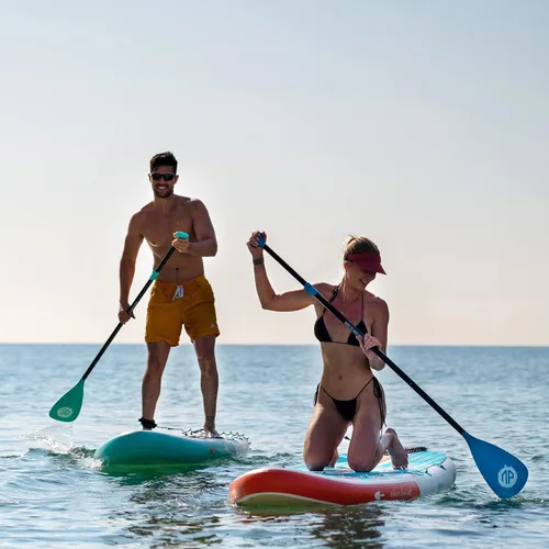 Vista 4 de niphean Remo de kayak de 4 piezas, paletas de tabla de remo ajustables, pala ligera de SUP, accesorios de tabla de remo desmontable con eje