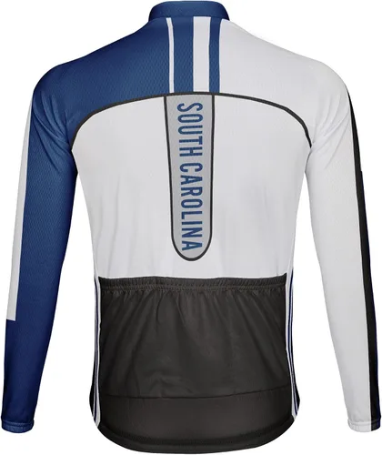 Vista 3 de Camiseta de ciclismo de invierno personalizada de Carolina del Sur para hombre