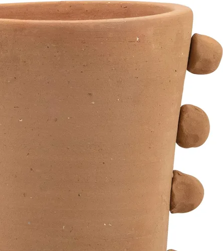 Vista 4 de Foreside Home and Garden Florero decorativo de terracota Osa con cuentas naturales