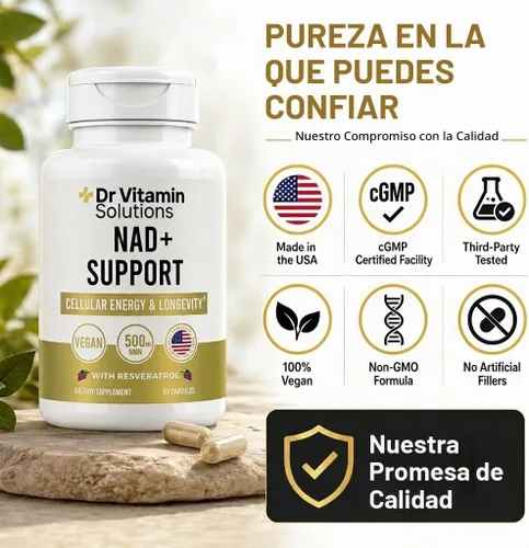 Vista 7 de NMN NAD+ Supplement 500mg 4-in-1 with Resveratrol, Cellular Energy