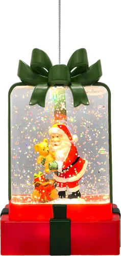 Vista 11 de Globo iluminado con purpurina para adornos de árbol de Navidad o decoración Ornamento de muñeco