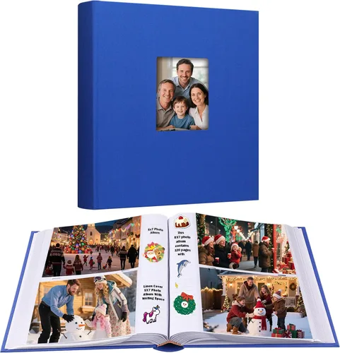 Vista 12 de Aevdor - Álbum de fotos 5x7 con 240 bolsillos y espacio para escribir, álbum de fotos de gran capacidad 5x7 con capacidad para 240 fotos, libro
