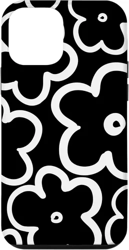 Vista 16 de Cute Flower Pattern Large Wildflower Black and White Floral Case for iPhone 17