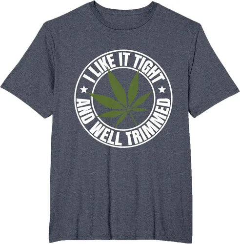 Vista 51 de Weed Cannabis Medical Marihuana I Like It Camiseta ajustada y recortada, Negro, S