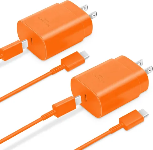 Vista 20 de GUUSMART Cargador tipo C, paquete de 2 cables de carga USB C de 25 W de largo y 6 pies Cargador tipo C Bloque de carga rápida compatible con Negro