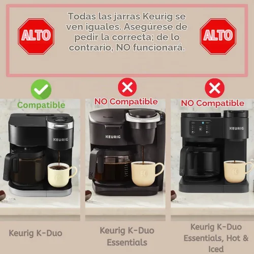 Vista 2 de Jarra de repuesto para cafetera de 12 tazas para Keurig K-Duo