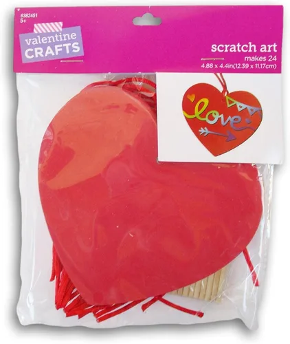 Vista 2 de Kit de manualidades de San Valentín con corazón rojo para escuela dominical, VBS, aula, hace 24
