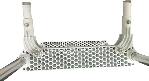 Vista 7 de Marine Boat Aluminio Blanco Polietileno Natación Embarcación 4 Pasos Escalera Gancho 46X15