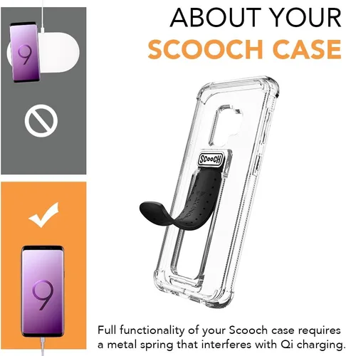 Vista 3 de Scooch Wingman - Funda con función atril para Samsung Galaxy S9 [protección contra caídas de 10 pies] [soporte bidireccional] funda protectora a