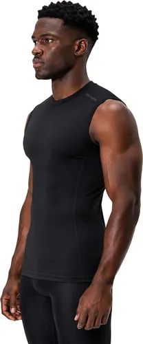 Vista 7 de DEVOPS Paquete de 3 camisas de compresión atléticas sin mangas para hombre 1# (paquete de 3) negro/azul/blanco